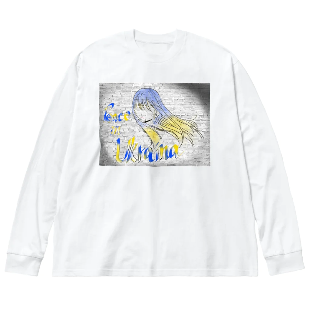 Salonのpeace in Ukraina ビッグシルエットロングスリーブTシャツ