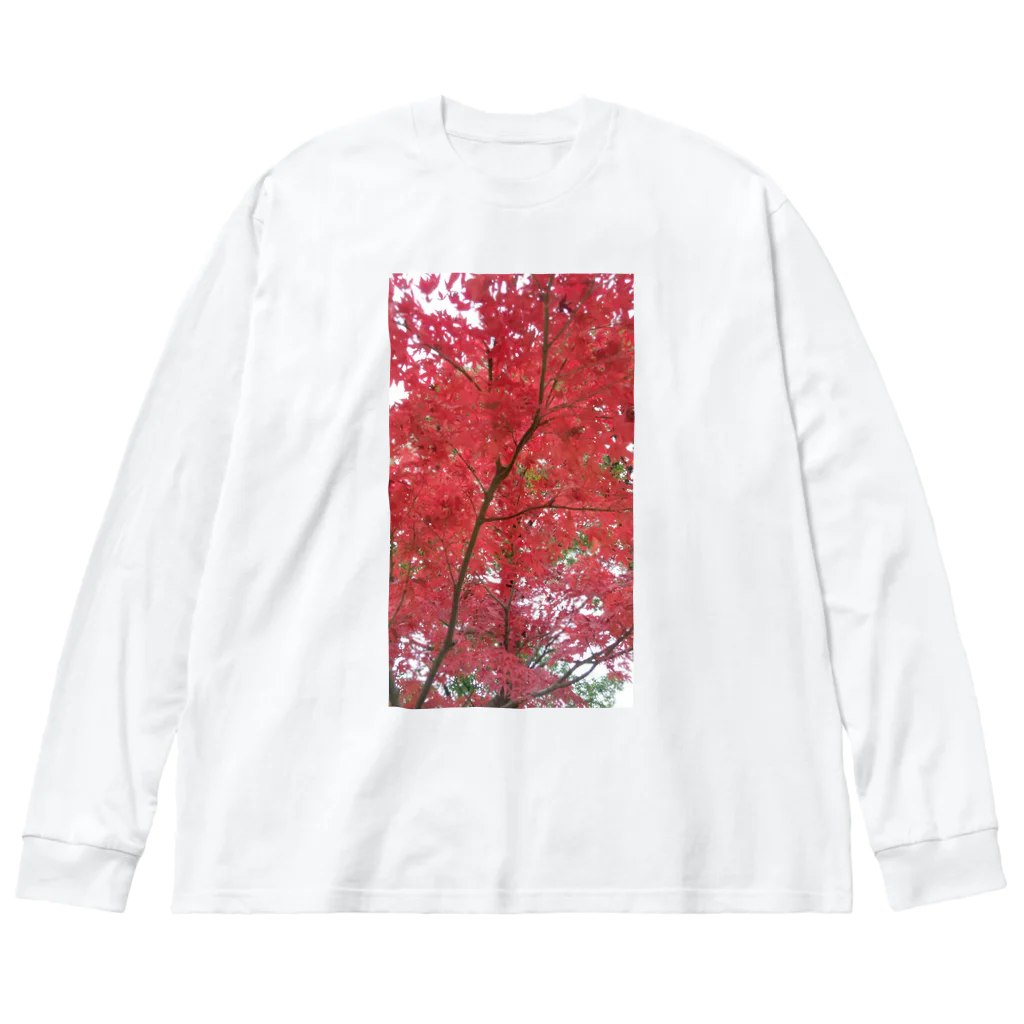 ルキちゃの紅葉 ビッグシルエットロングスリーブTシャツ