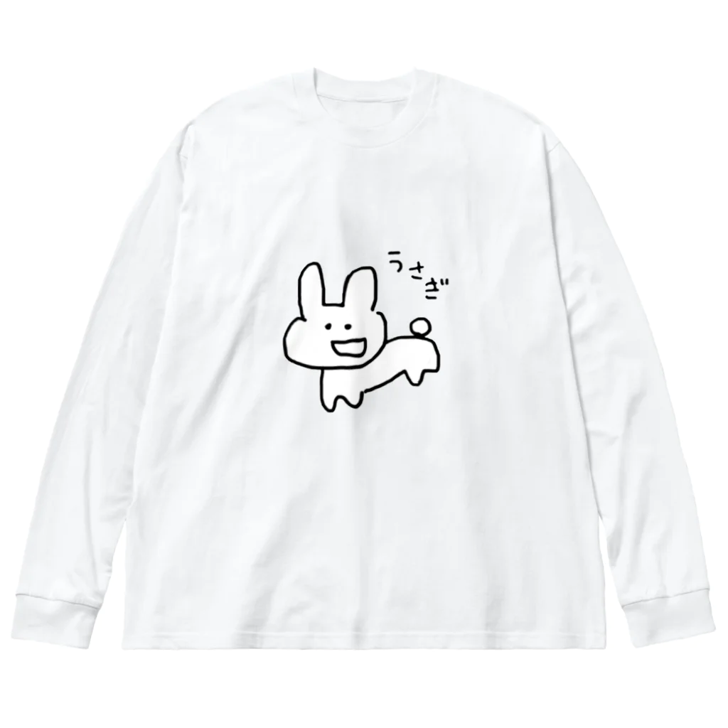 鹿先生のうさぎ ビッグシルエットロングスリーブTシャツ