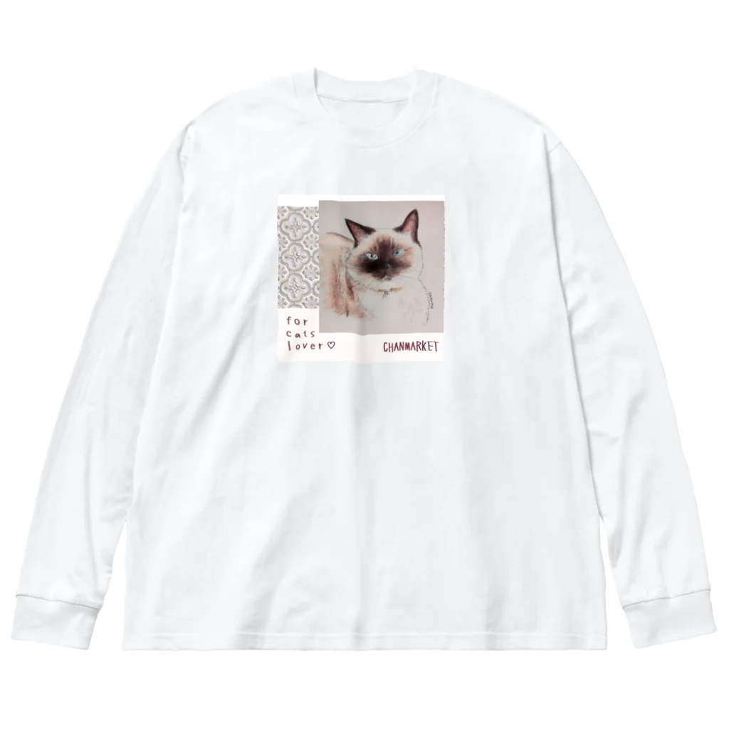 CHANMARKET のシャム猫 マダム・カエラ ビッグシルエットロングスリーブTシャツ