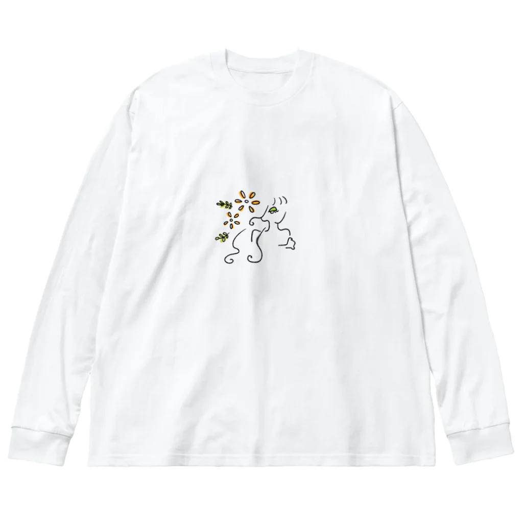 えまのflower marguerite ビッグシルエットロングスリーブTシャツ