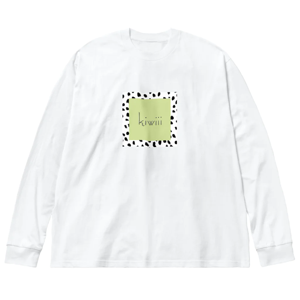 kiwiiiのダルメシアン@green ビッグシルエットロングスリーブTシャツ