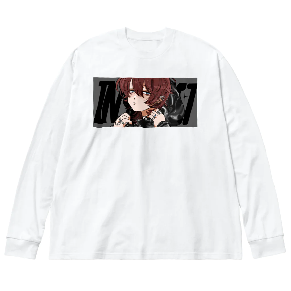 かいばしらの流し目ウルフ Big Long Sleeve T-Shirt