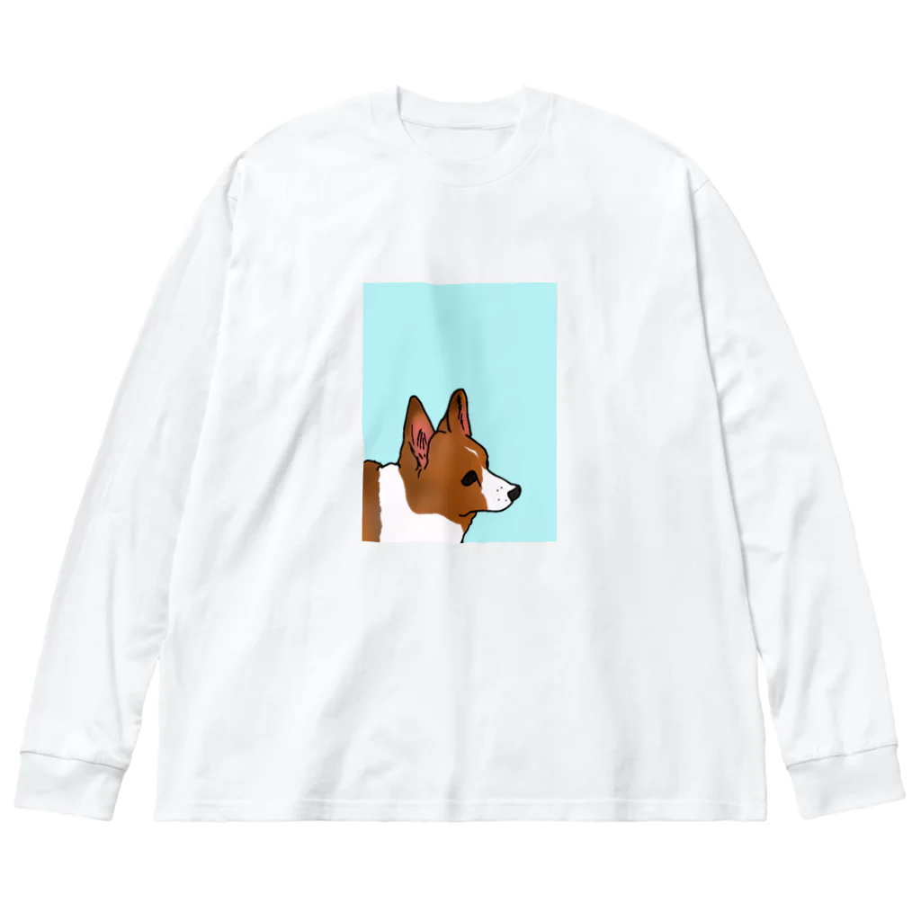 りりのお絵描き屋さんの凛としたコーギー Big Long Sleeve T-Shirt