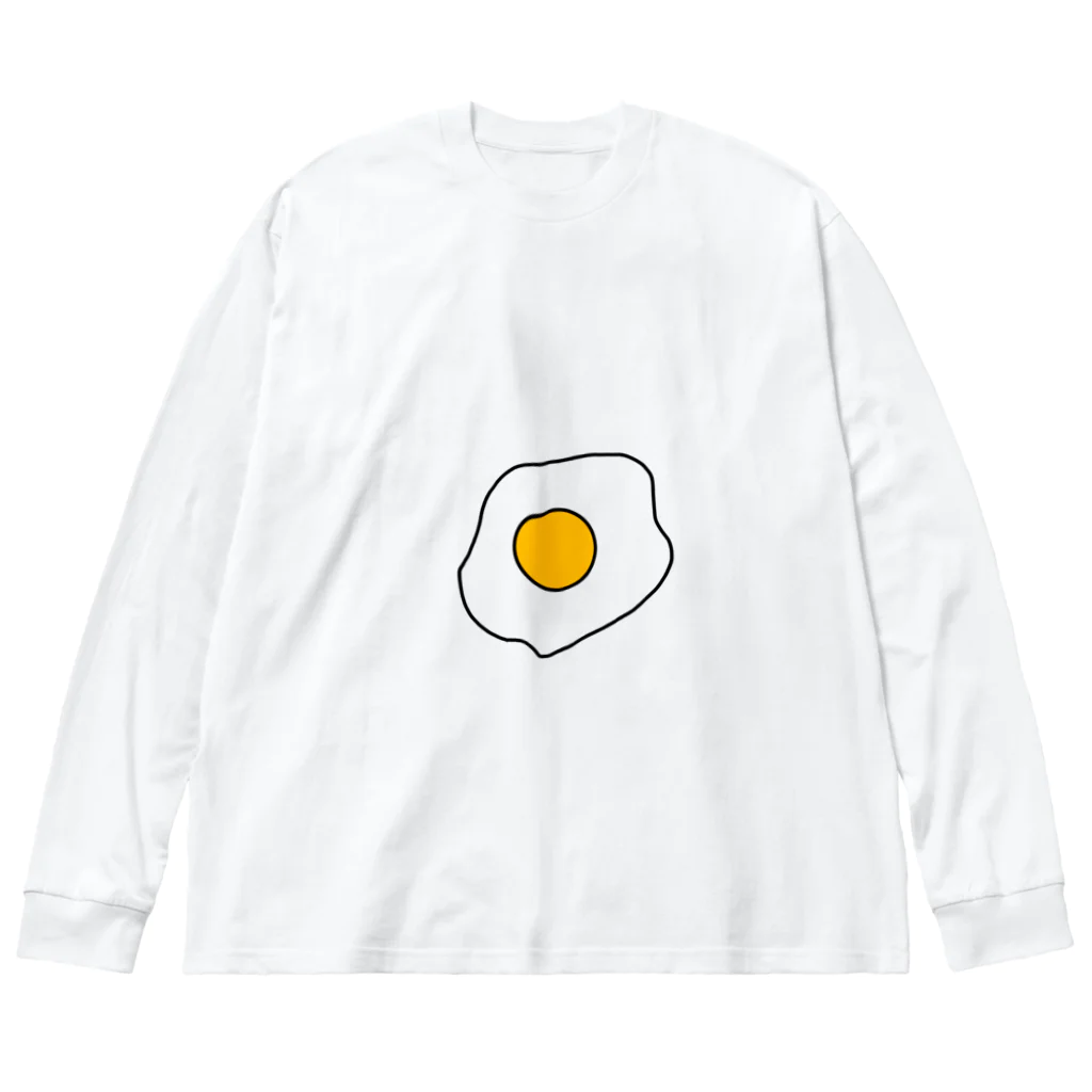 Plight のegg -目玉焼き- ビッグシルエットロングスリーブTシャツ