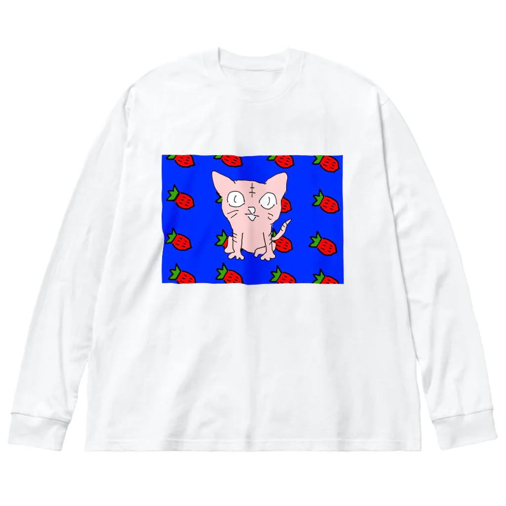 物販 ぶっ契りの正直ねこ Big Long Sleeve T-Shirt