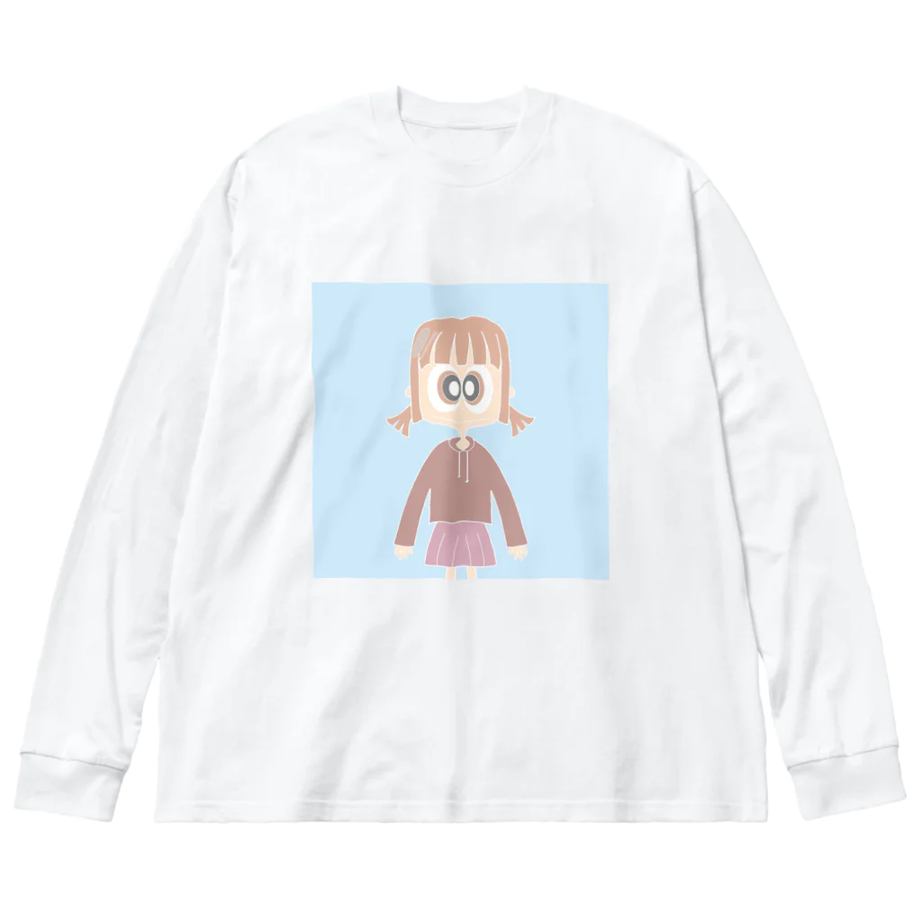 しなひな⇞のくすみちゃん ビッグシルエットロングスリーブTシャツ