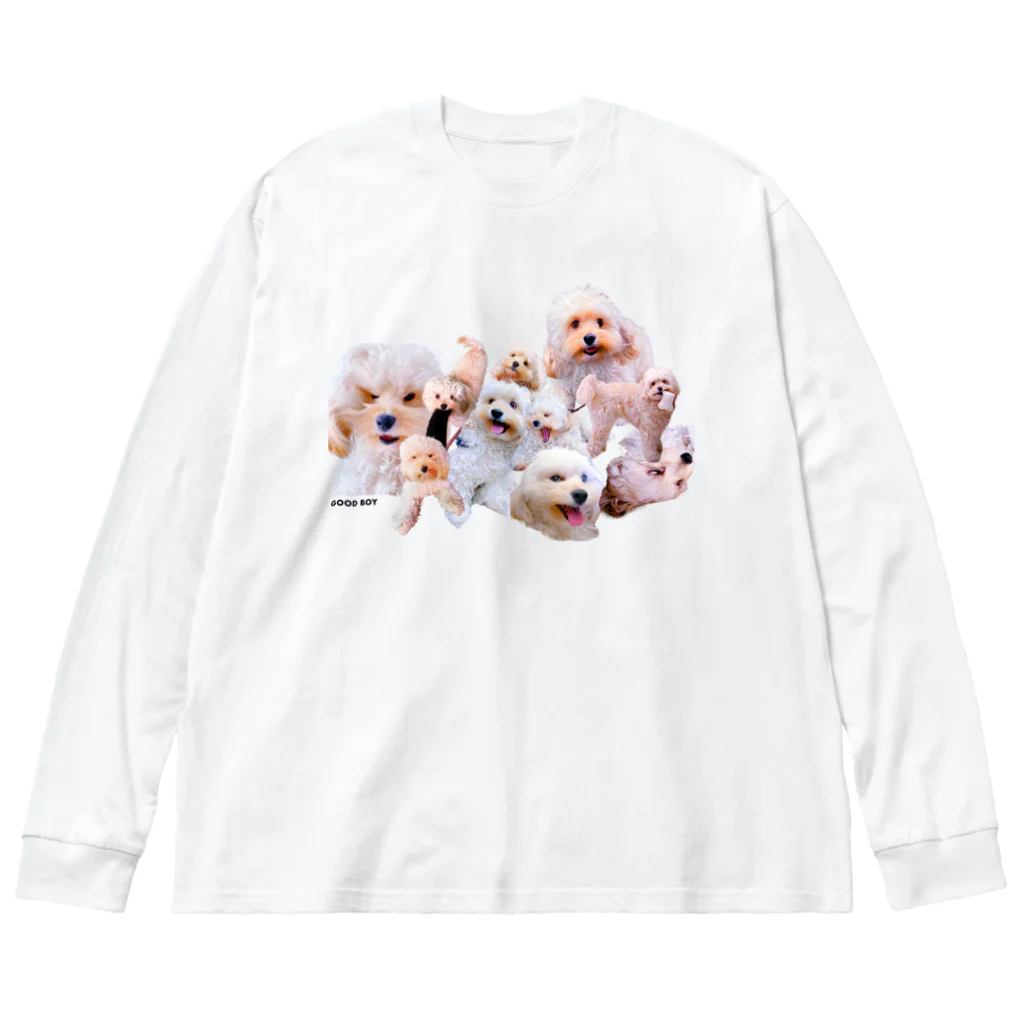 NORI OKAWAの賢い犬 大集合 ビッグシルエットロングスリーブTシャツ