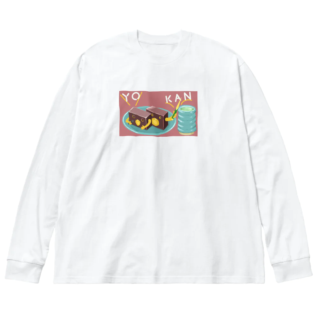スロータイプ書店 Slowtype BooksのYO-KAN 羊羹 266-1 Big Long Sleeve T-Shirt