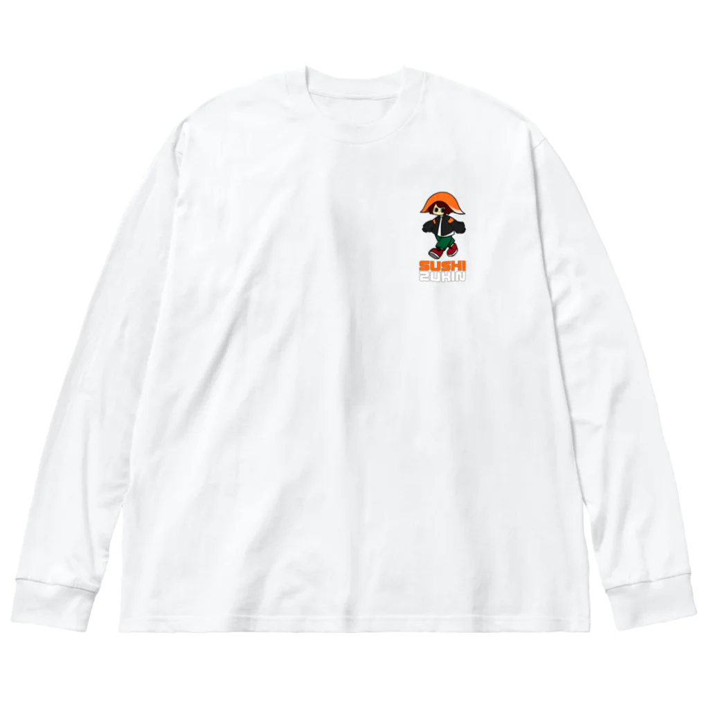 Sigawaのロゴ付きすしずきん Big Long Sleeve T-Shirt