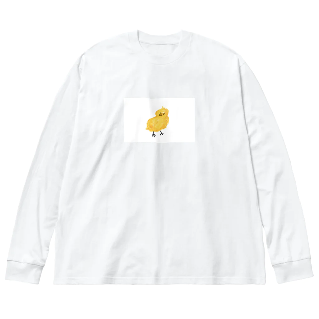 つるやのみやげのほさほさ　ひよこくん ビッグシルエットロングスリーブTシャツ