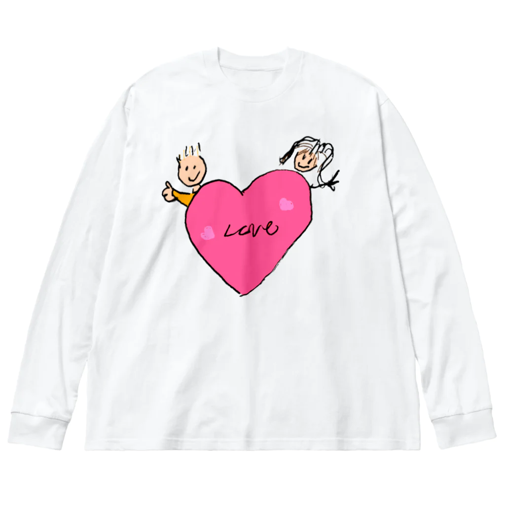 Walton’sのハート　ピンク Big Long Sleeve T-Shirt