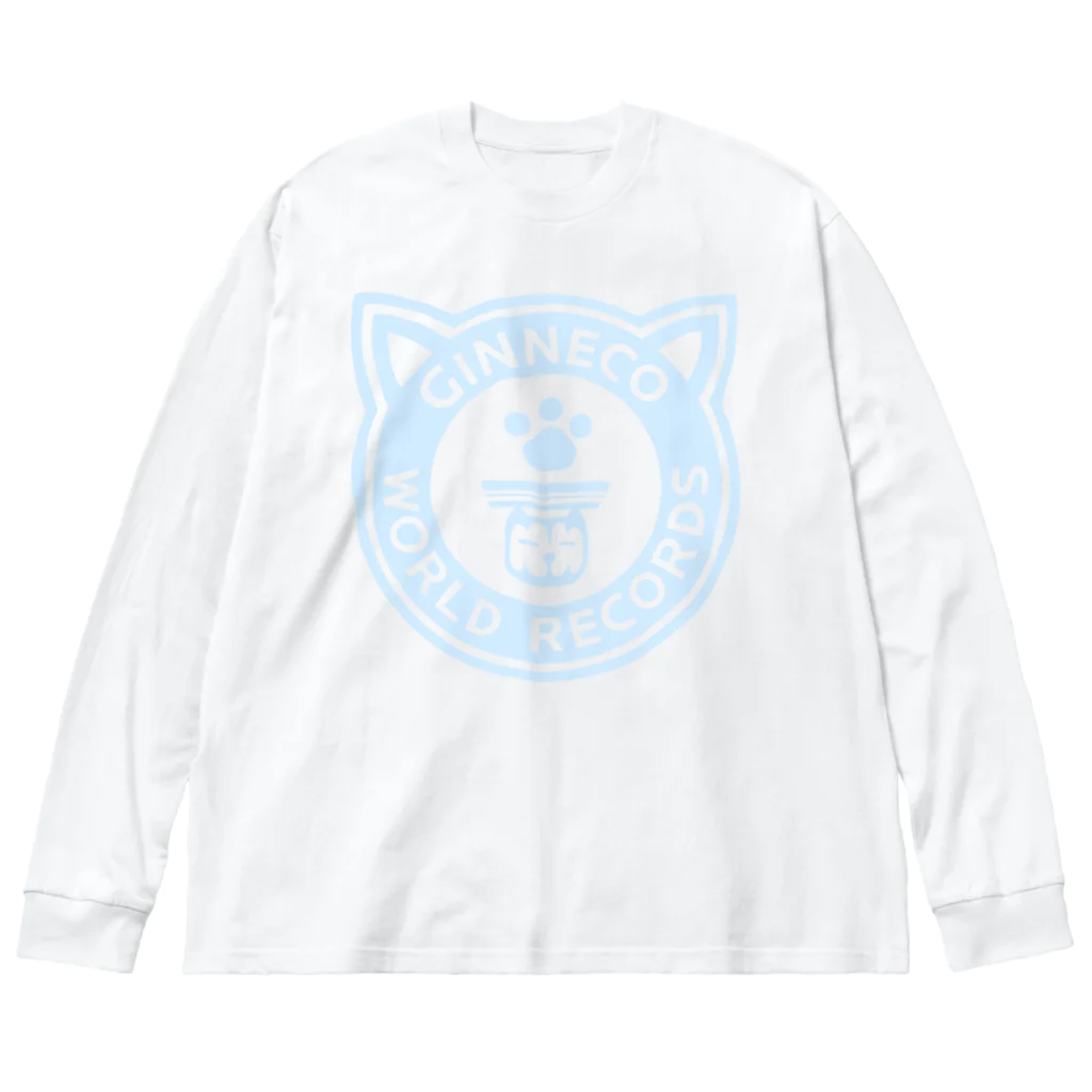 Happy Fun goodsのギンネコワールドレコード Big Long Sleeve T-Shirt