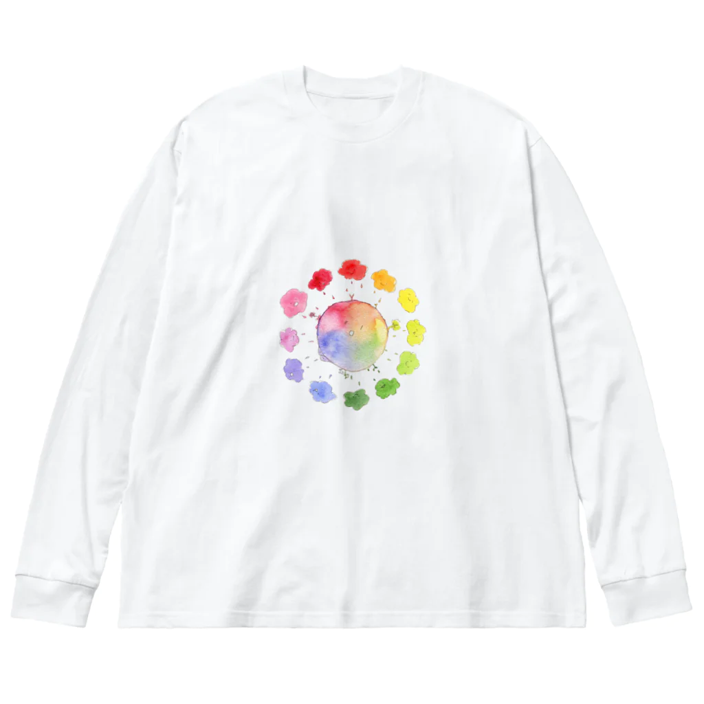 topotoposのもくもく色相環 Big Long Sleeve T-Shirt