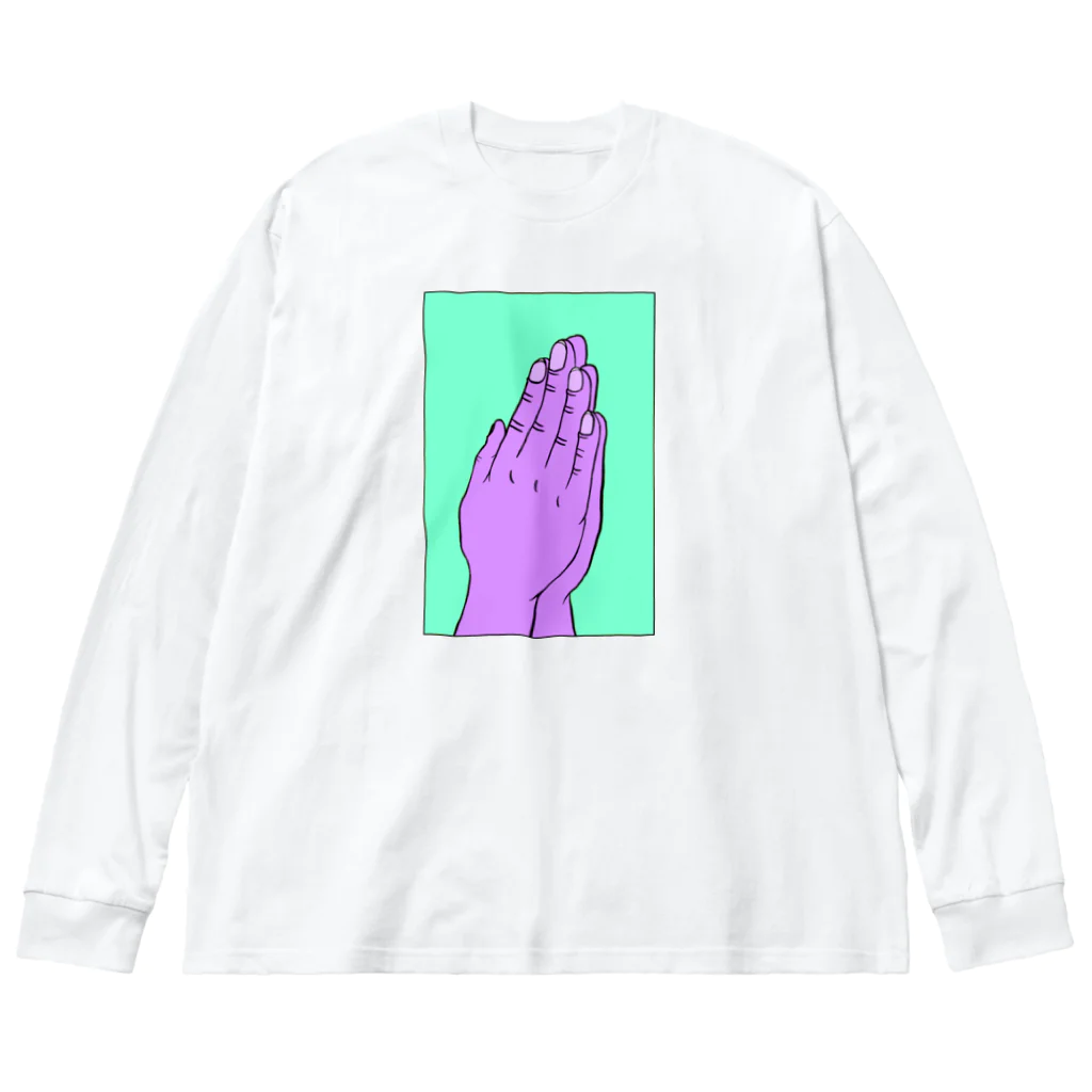 Niebuhrのpray hand Big Long Sleeve T-Shirt