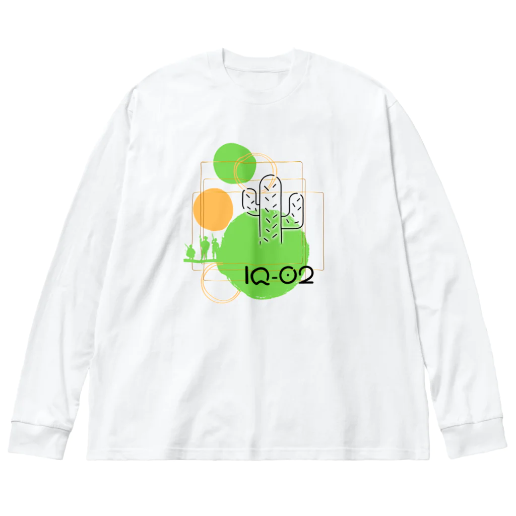 IQ02_sabotenのサボテンシリーズ ビッグシルエットロングスリーブTシャツ