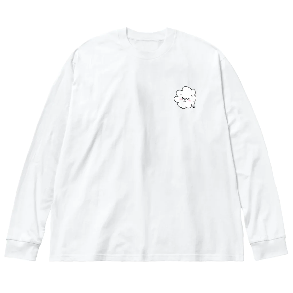 ぽこあころのもふもふわんこ ビッグシルエットロングスリーブTシャツ