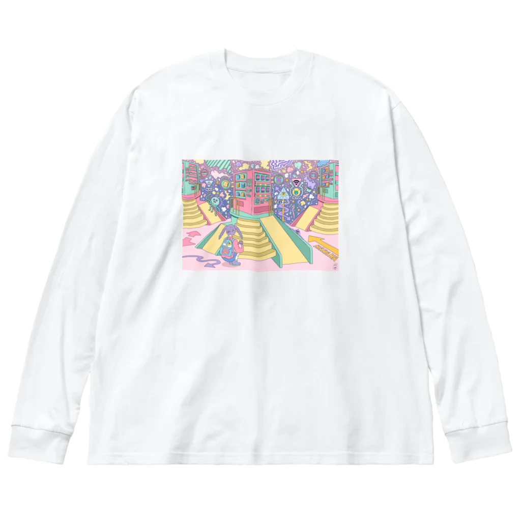 Natsukawa Yukichiのエイリアンタウン一丁目 Big Long Sleeve T-Shirt