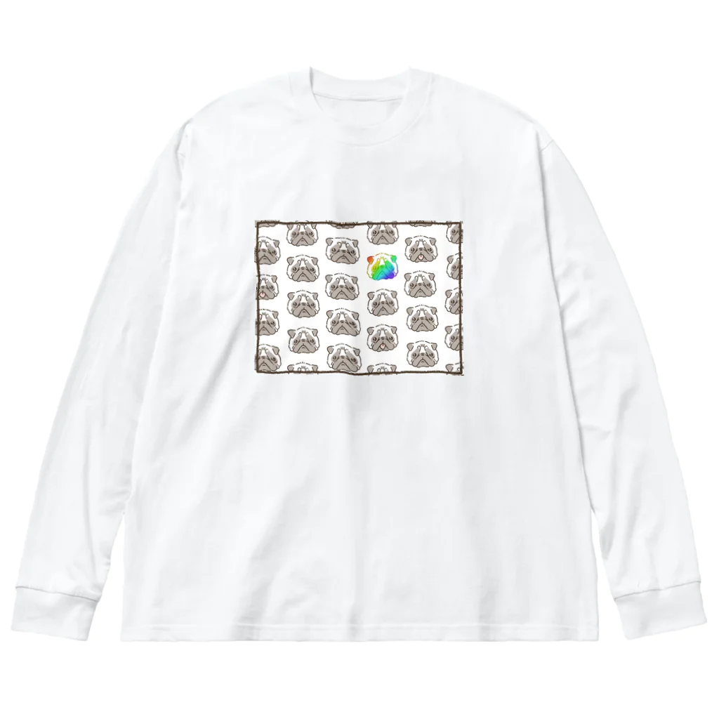 ちっぽのお店のパグちゃん(いっぱい) Big Long Sleeve T-Shirt