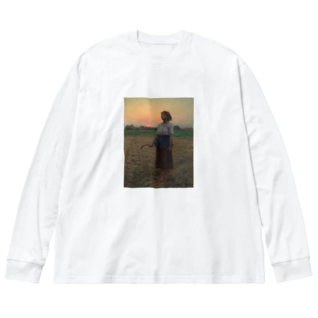 museumshop3の【世界の名画】ジュールス・ブレトン『The Song of the Lark』/backprint ビッグシルエットロングスリーブTシャツ