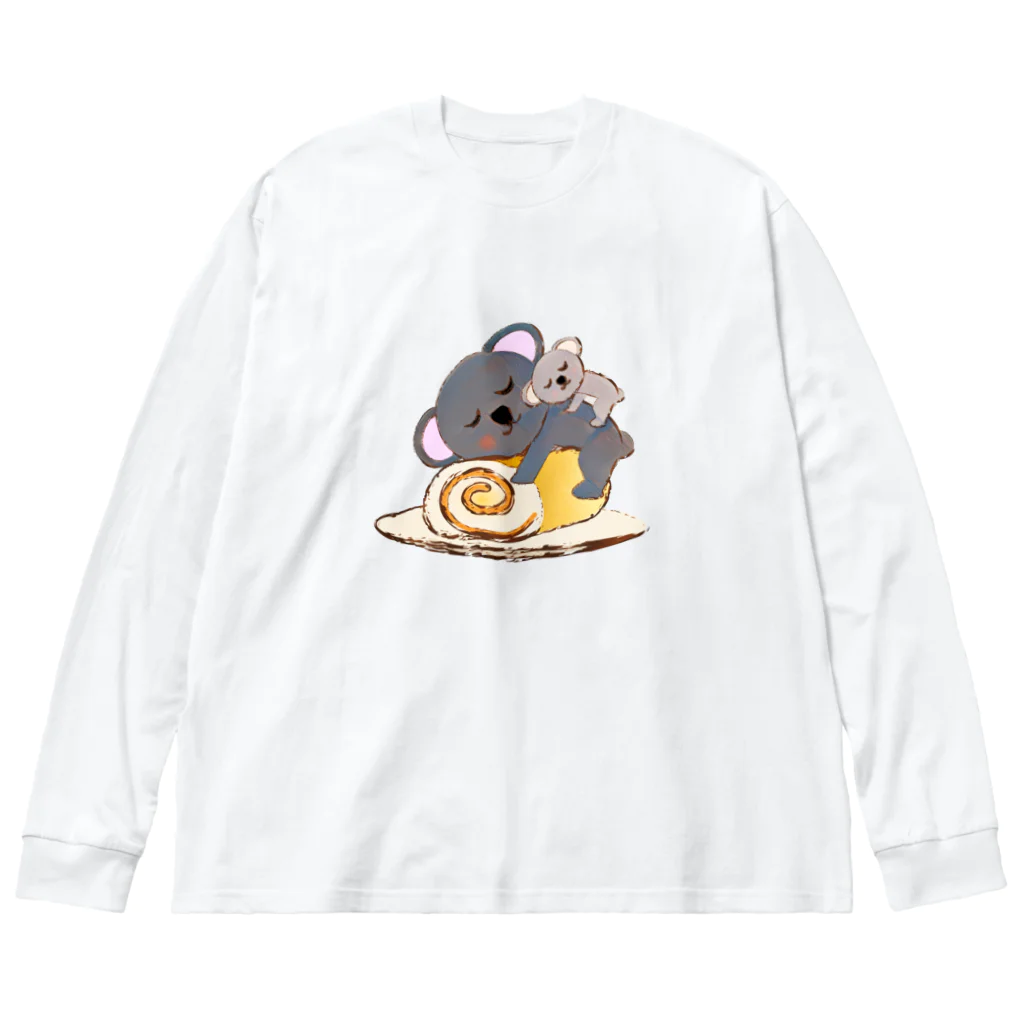 chicodeza by suzuriのコアラのロールケーキ Big Long Sleeve T-Shirt