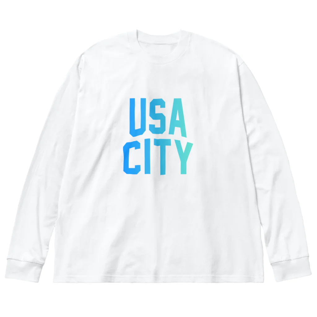 JIMOTOE Wear Local Japanの宇佐市 USA CITY Big Long Sleeve T-Shirt