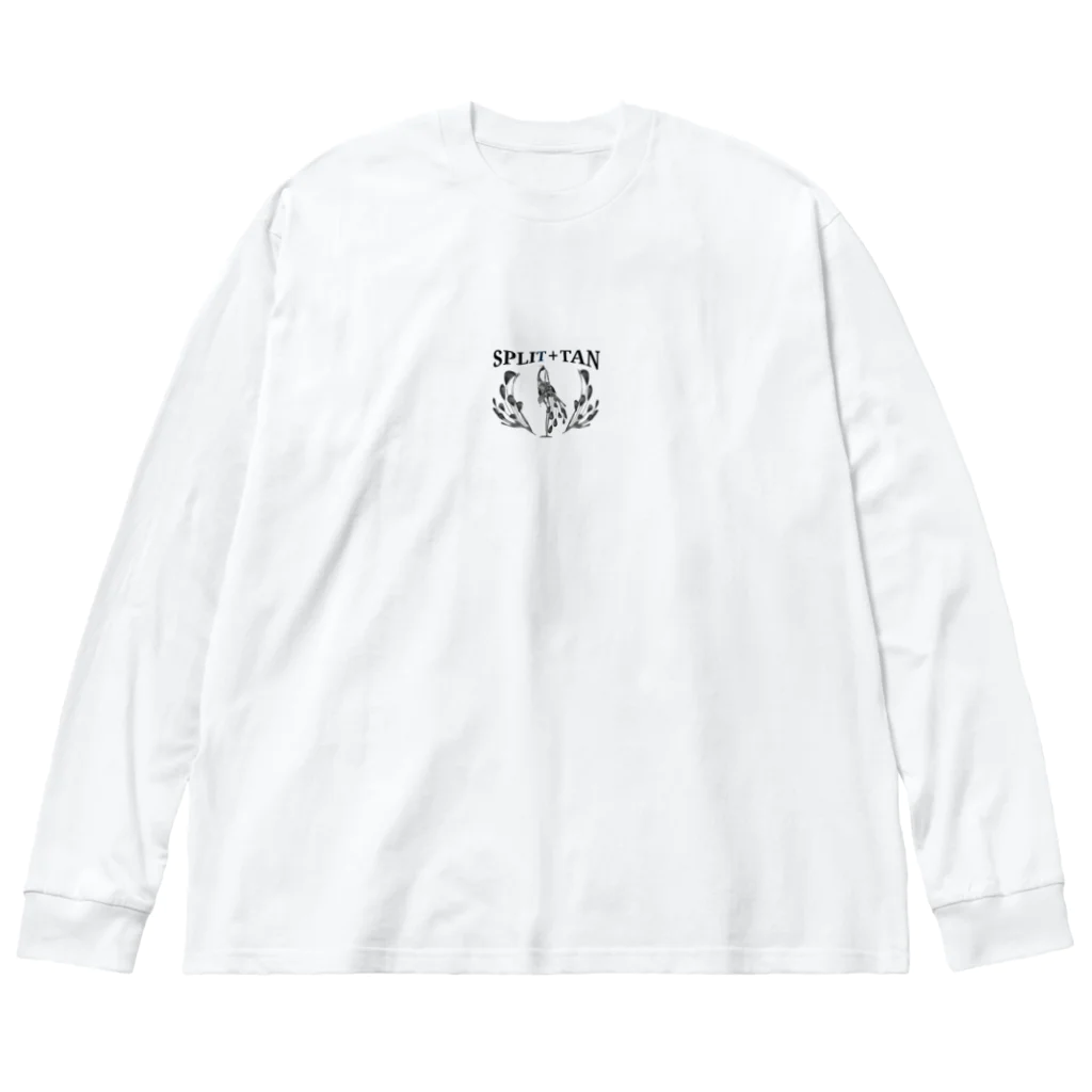SPLIT+TANの【 SPLIT+TAN 】デジタルデザイン＆ロゴ 루즈핏 롱 슬리브 티셔츠