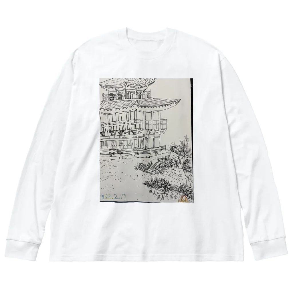 エド・ワード【江戸鉾の愛殿原】。の金閣寺 Big Long Sleeve T-Shirt