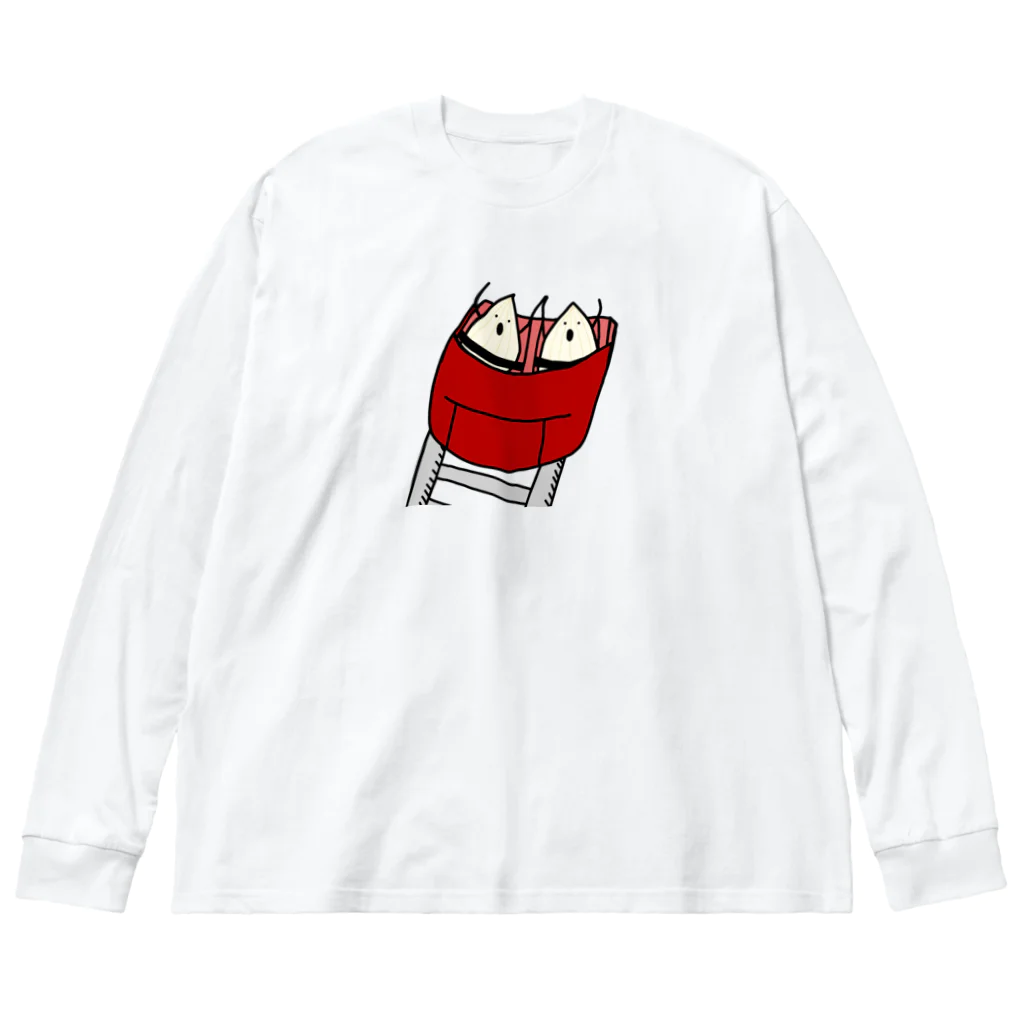 ＋Whimsyの絶叫らっきょう Big Long Sleeve T-Shirt