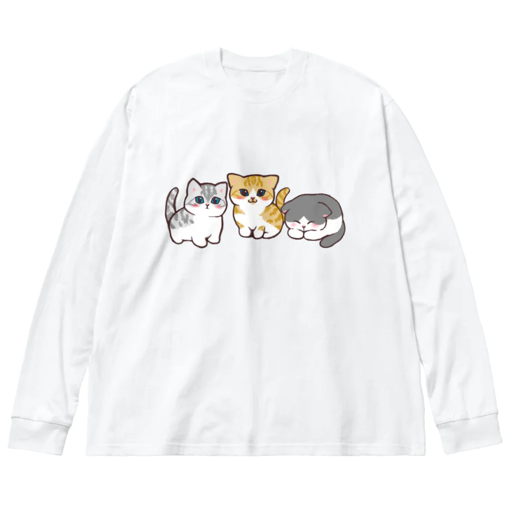 ふわにゃんshopののんびりにゃんず Big Long Sleeve T-Shirt