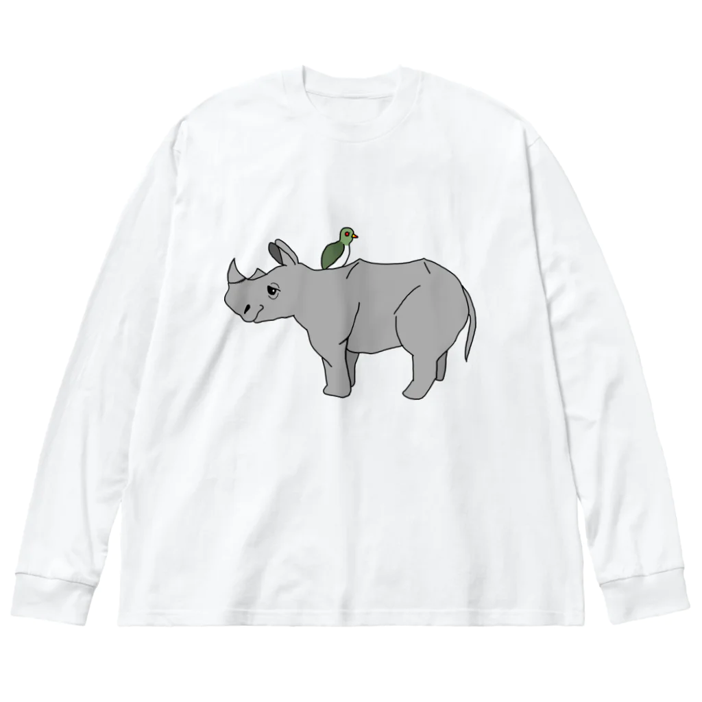 クマノ コリンのおうちのサイさん＆ウシツツキさん Big Long Sleeve T-Shirt