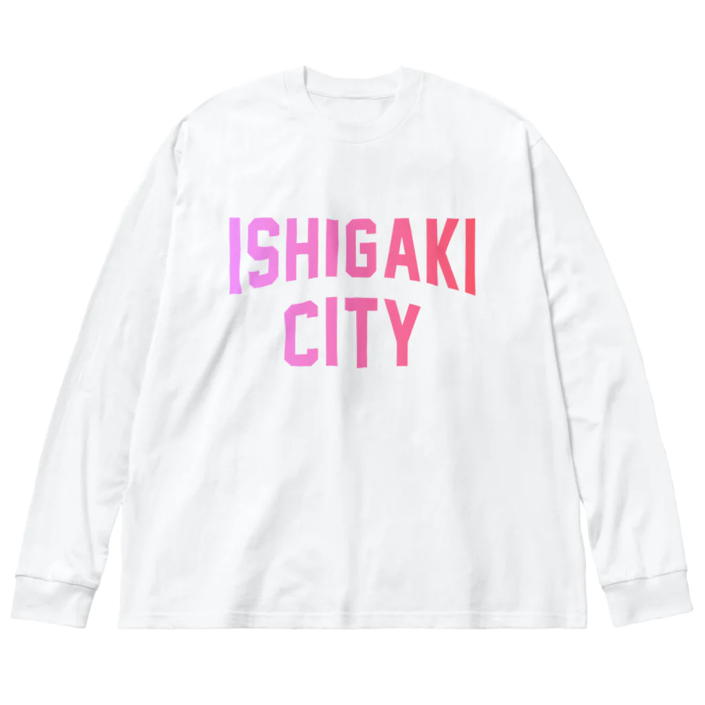 JIMOTOE Wear Local Japanの石垣市 ISHIGAKI CITY Big Long Sleeve T-Shirt