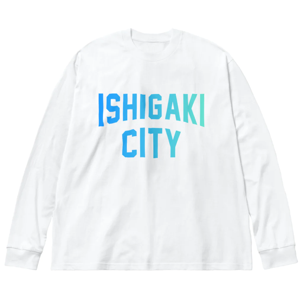 JIMOTOE Wear Local Japanの石垣市 ISHIGAKI CITY Big Long Sleeve T-Shirt