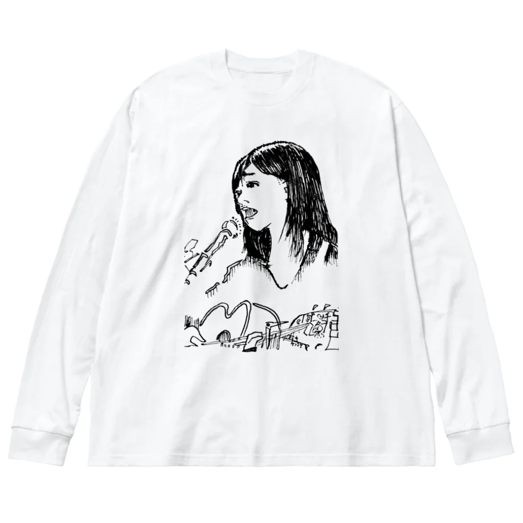 アラキケンスケのぎたー女子（大きめ） ビッグシルエットロングスリーブTシャツ