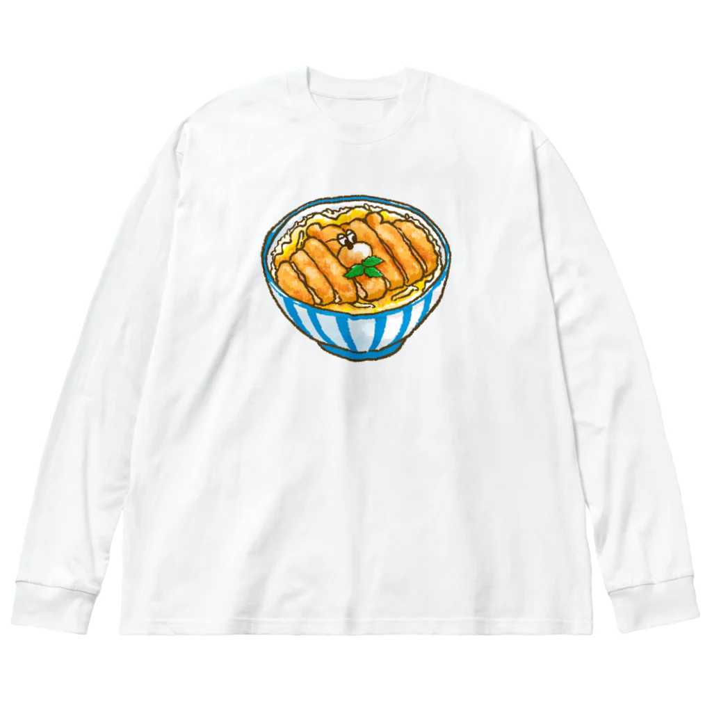 Supergirl Galleryのぶちゃくま。カツ丼 ビッグシルエットロングスリーブTシャツ