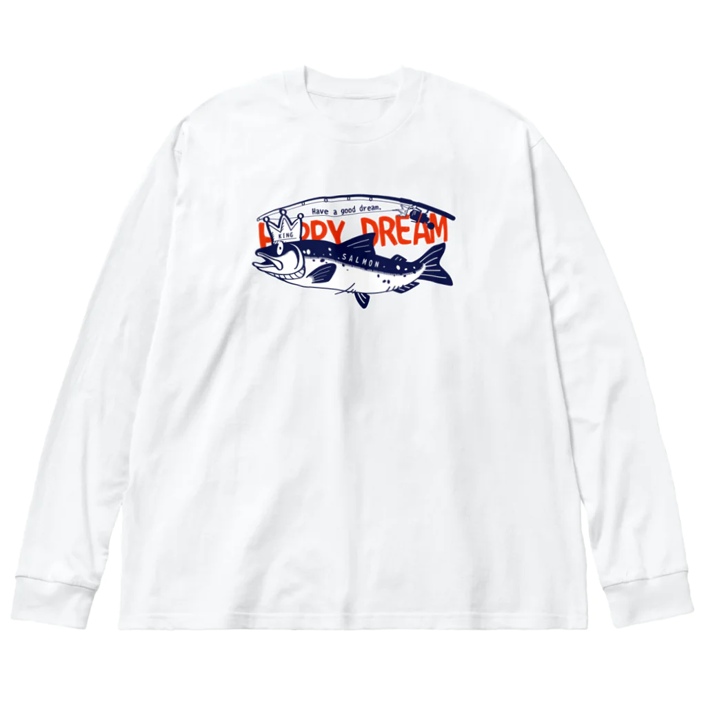 イラスト MONYAAT の**サーモン サモタンの夢 Big Long Sleeve T-Shirt
