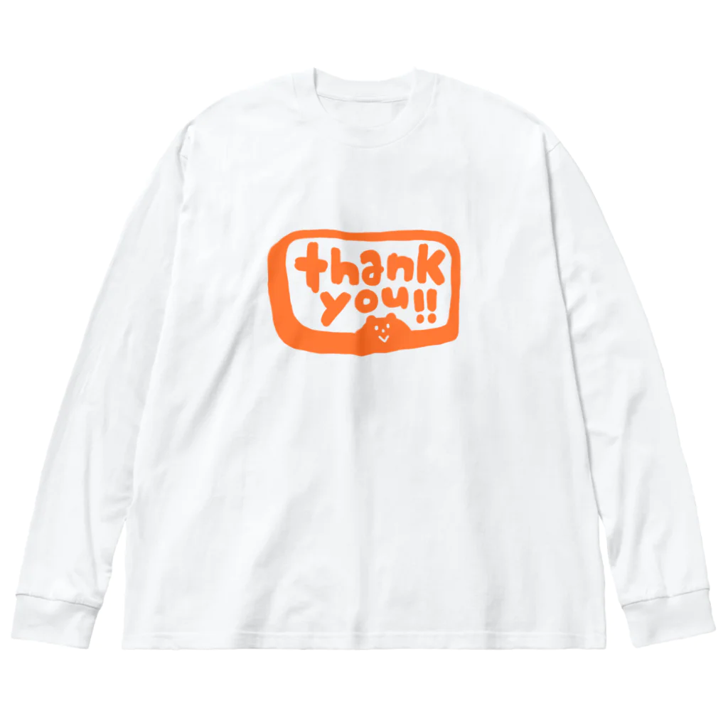 カクレガのてんきゅー ビッグシルエットロングスリーブTシャツ