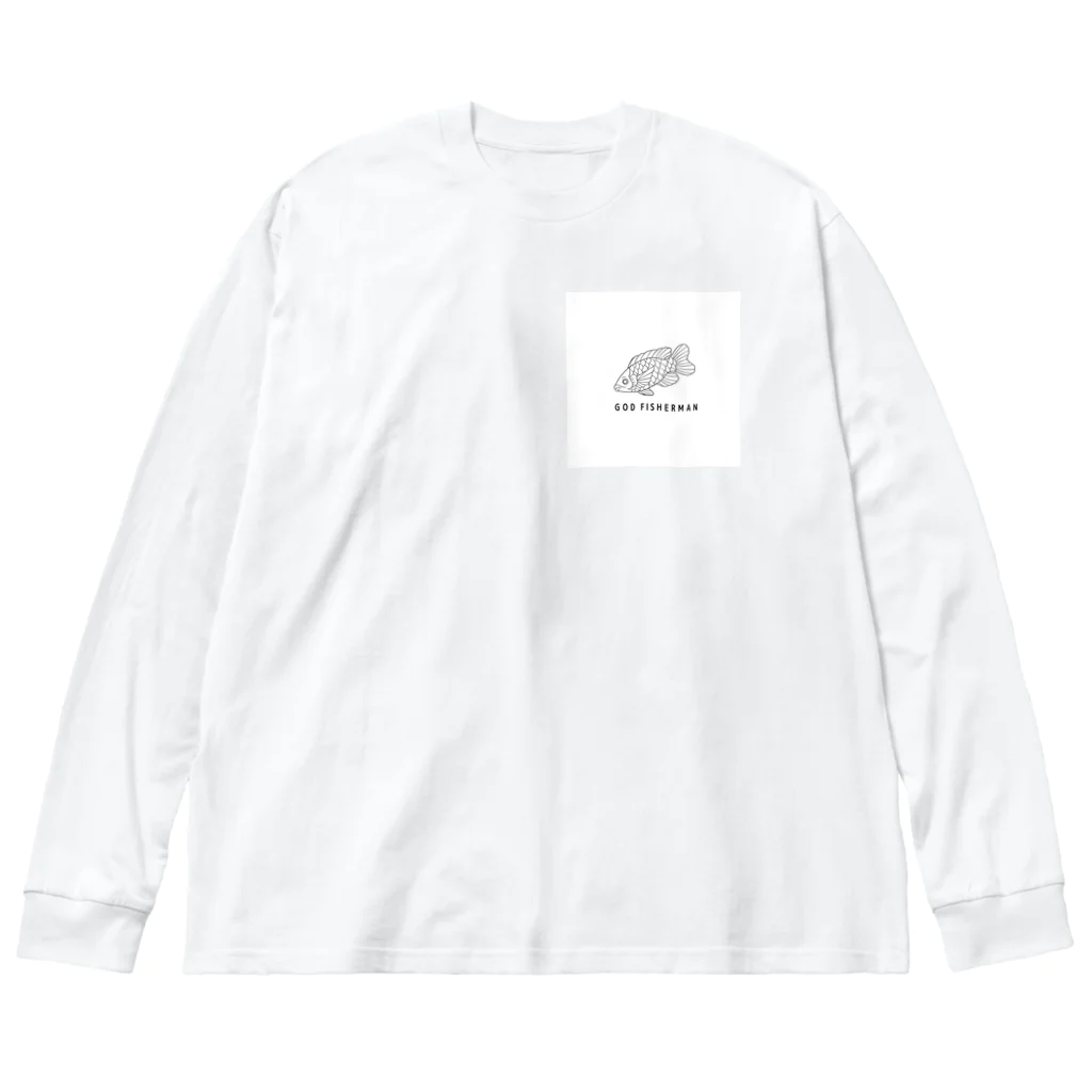 Oki.SharingのGOD FISHERMAN Big Long Sleeve T-Shirt