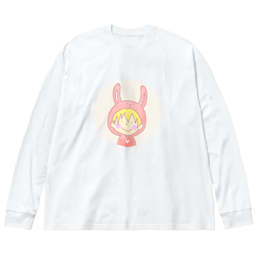 なっちのうさぎ.png ビッグシルエットロングスリーブTシャツ