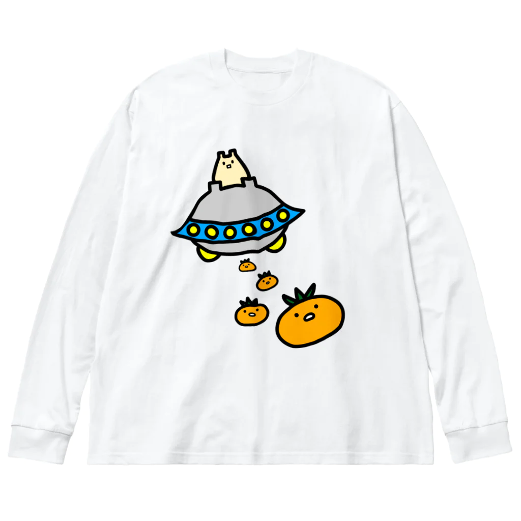 2Dうさぎの2Dうさぎ　みかん ビッグシルエットロングスリーブTシャツ