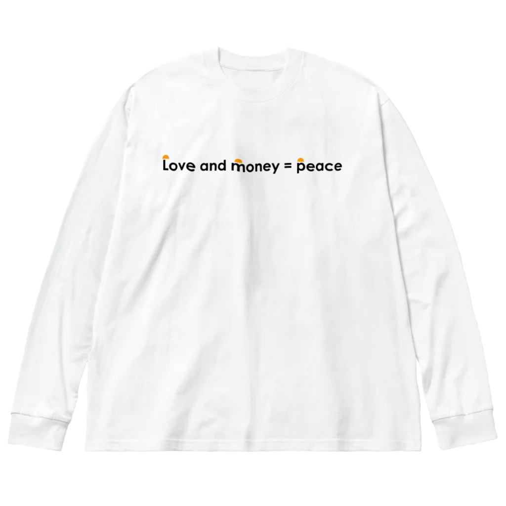 tsukiのlone and money = peace_black Big Long Sleeve T-Shirt