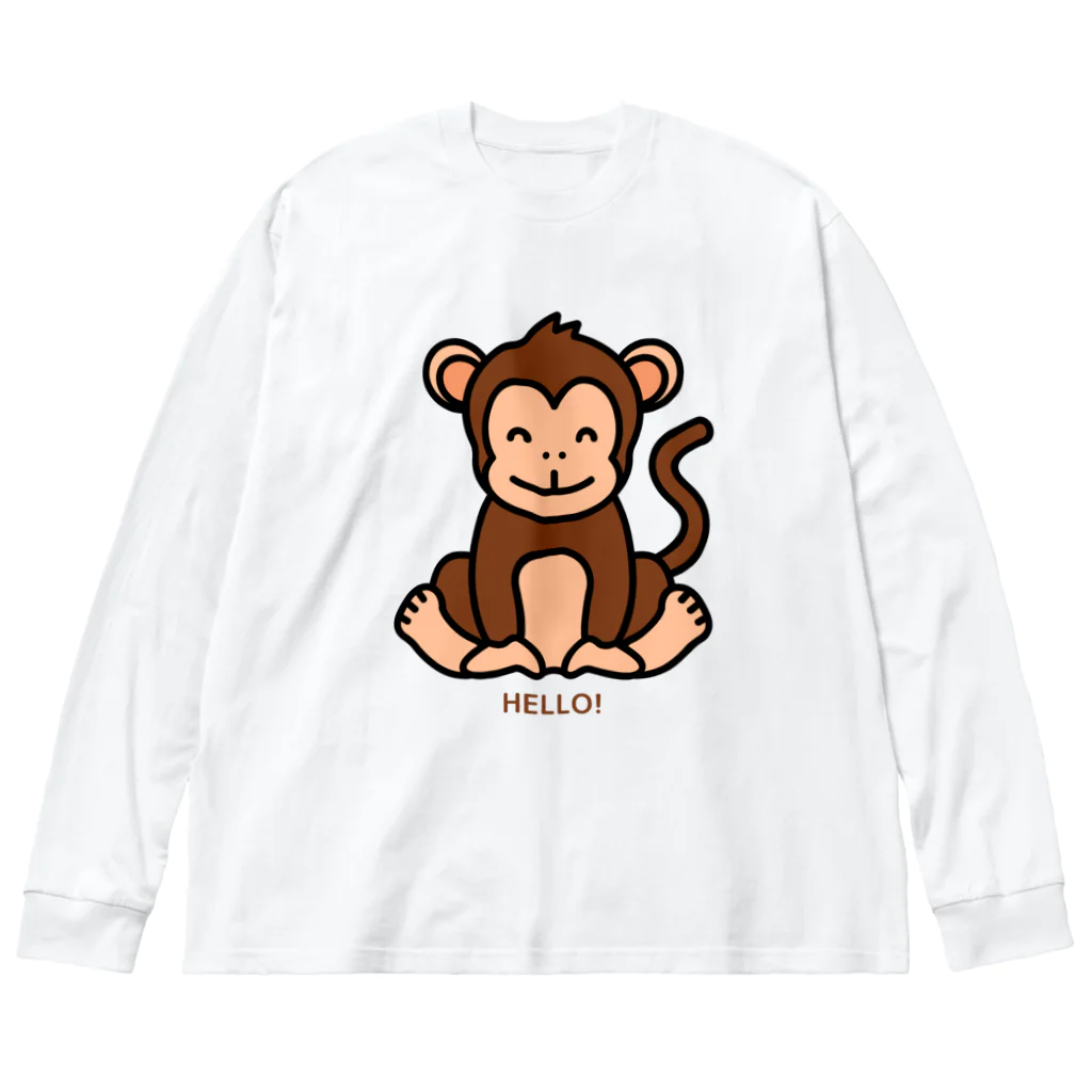 LoveAnimalのHELLO MONKEY ビッグシルエットロングスリーブTシャツ