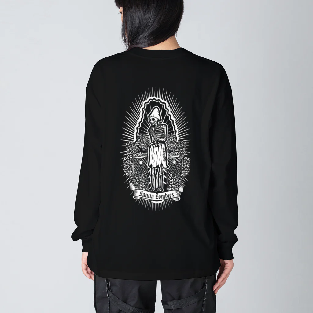 SAUNA ZOMBIESのSAUNA ZOMBIES- Praying Skeleton LONG SLEEVE T- Big Long Sleeve T-Shirt