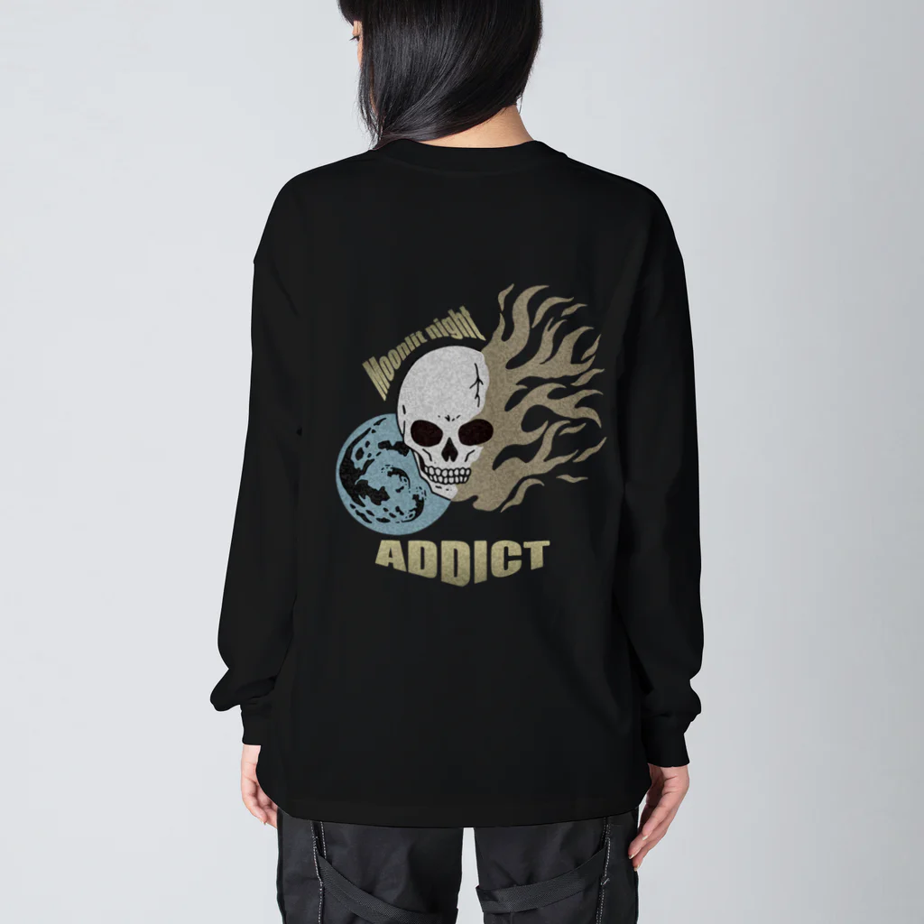 Siderunの館 B2の【バックプリント】 月夜の中毒者 Big Long Sleeve T-Shirt