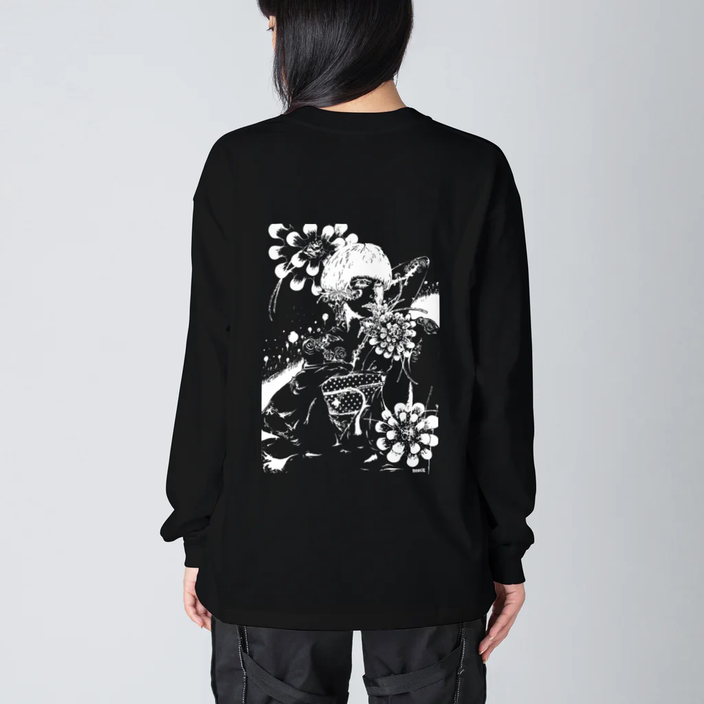 ronceのronceグッズ　whiteプリント Big Long Sleeve T-Shirt