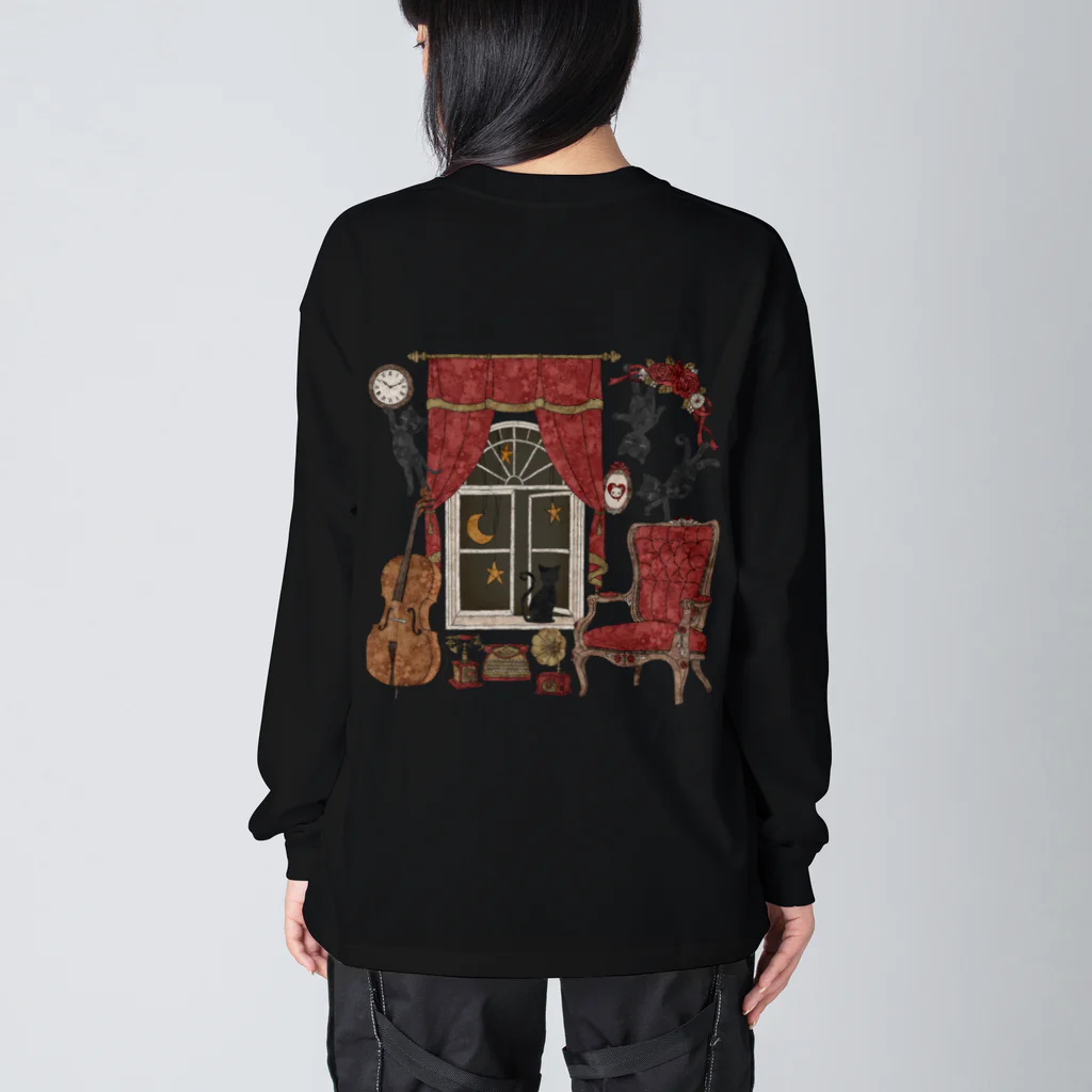 めいめい森のベルガットの猫降る夜 Big Long Sleeve T-Shirt