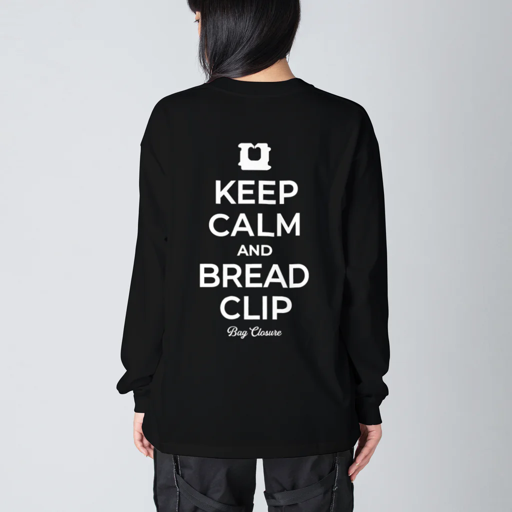 【SALE】Tシャツ★1,000円引きセール開催中！！！kg_shopの[★バック] KEEP CALM AND BREAD CLIP [ホワイト] Big Long Sleeve T-Shirt