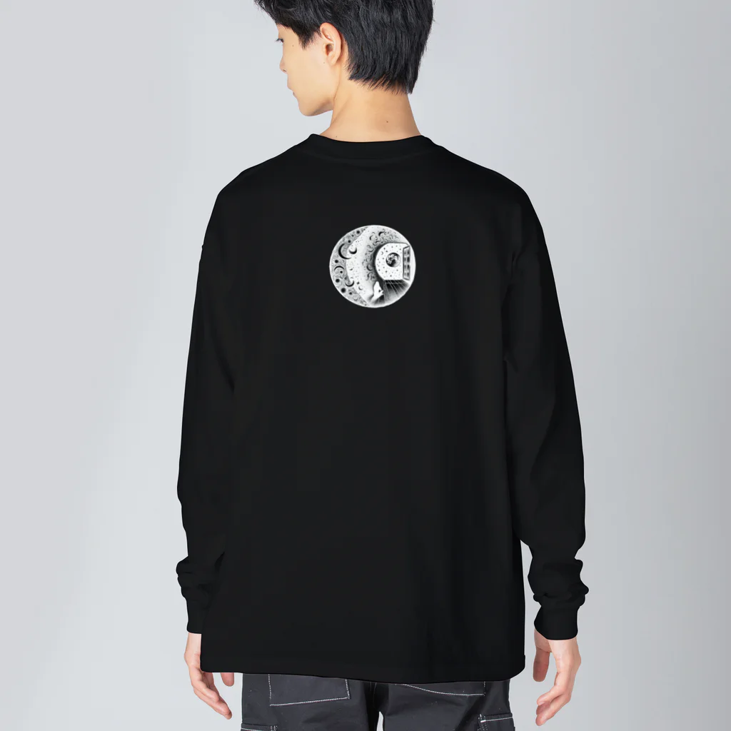 kazeou（風王）の孤独の月(AI生成)反転 Big Long Sleeve T-Shirt