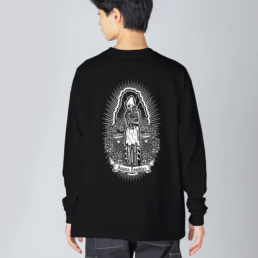 SAUNA ZOMBIESのSAUNA ZOMBIES- Praying Skeleton LONG SLEEVE T- ビッグシルエットロングスリーブTシャツ