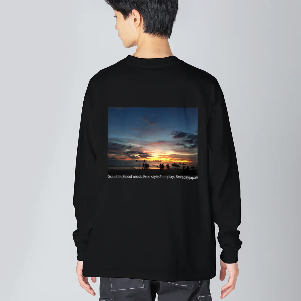 boracayjapan goods storeのボラカイサンセット Big Long Sleeve T-Shirt